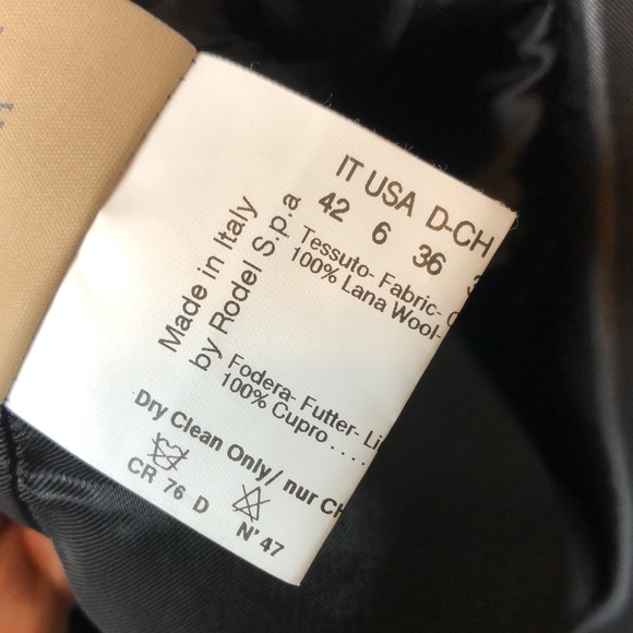 CINZIA ROCCA LORO PIANA Black Long Sleeved Swing Coat 6 NWOT - Picture 17 of 17